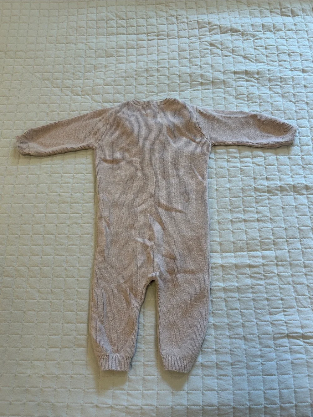 7AM Kids Knit One-Piece Romper in Mauve